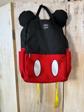 Loungefly Mickey Mouse Black and Red Backpack with Ears